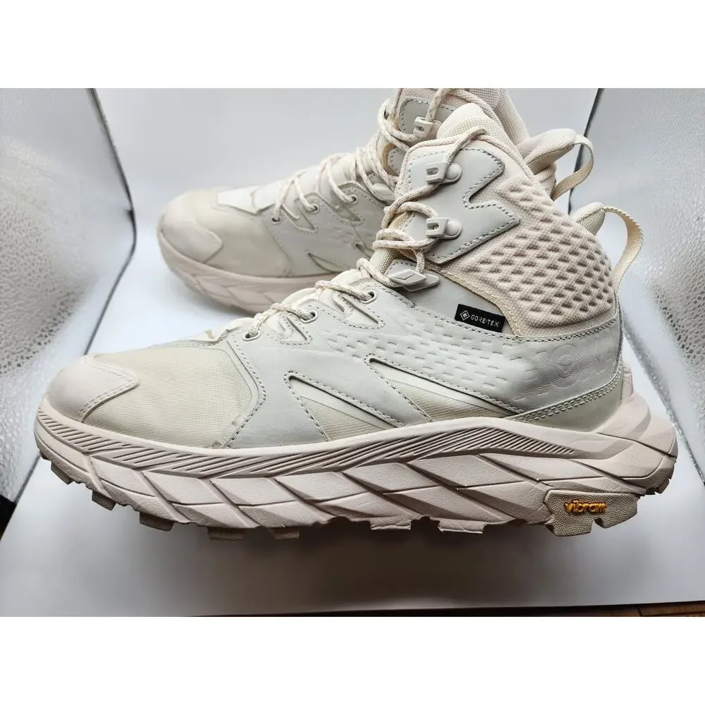 Hoka One One Women’s 9.5 B Anacapa Mid GTX Boots Shoes Eggnog Shifting Sand Hike